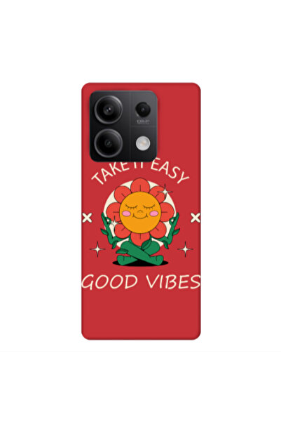 Other Xiaomi Redmi Note 13Pro 5G Take It Easy Red Colored Silicone TPU Θήκη