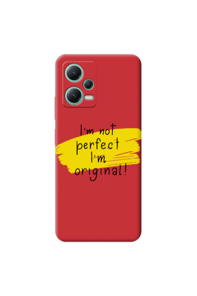 Other Xiaomi Redmi Note 12 Pro 5G I m not perfect Red Colored Silicone TPU Θήκη