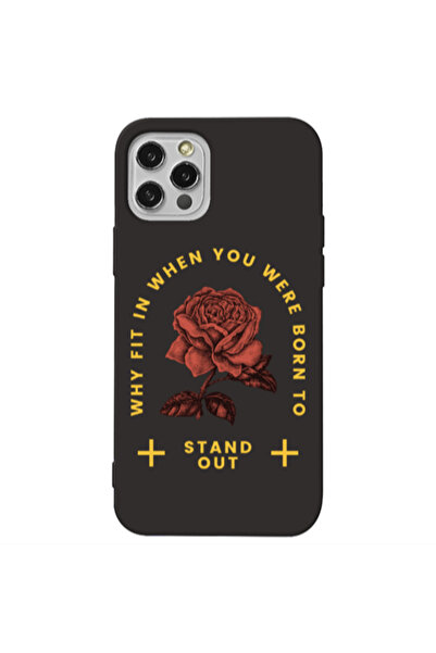 Other Apple iPhone 12 Pro Max Stand out Black Colored Silicone TPU Θήκη