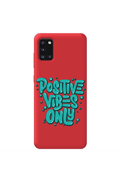 Other Samsung A41 Positive Vibes Only Red Colored Silicone TPU Θήκη