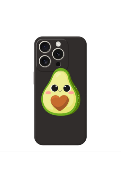 Other Apple iPhone 15 Pro Baby avocado Black Colored Silicone TPU Θήκη