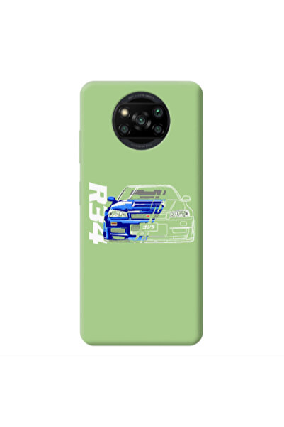Other Xiaomi Poco X3 Pro Blue R34 Light Green Colored Silicone TPU Θήκη