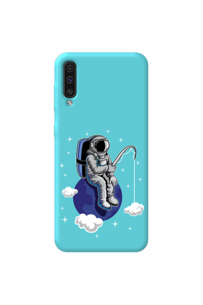 Other Samsung A70 Fishing space Turquoise Colored Silicone TPU Θήκη