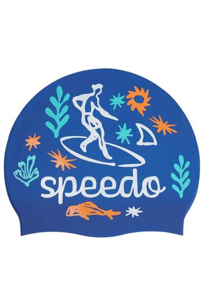 SPEEDO Cască de înot din silicon imprimată pentru juniori, mărime unică