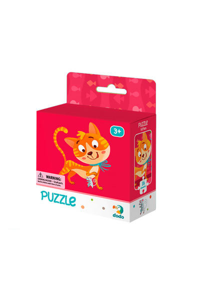 Dodo Puzzle - Pisicuță și șoricel, 16 piese, 3 ani+