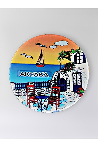 Mundy AKYAKA Polyester Kabartmalı Magnet çap:6,5cm Dekoratif Hediyelik Buzdol...