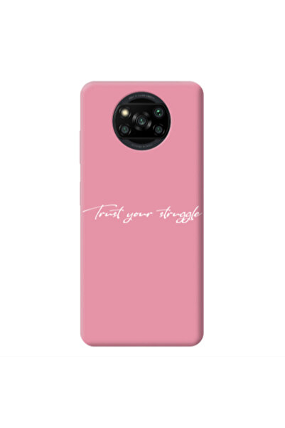 Other Xiaomi Poco X3 /X3 Pro Trust your struggle Pink Colored Silicone TPU Θήκη