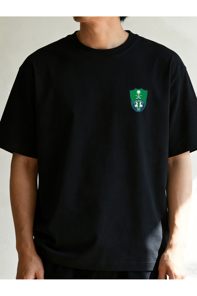 SAUDI Men and Women's 100% Cotton T-Shirt - Oversized Crew Neck Short Sleeve ...