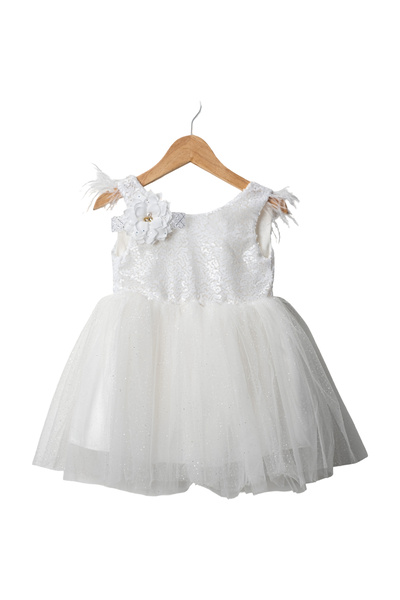 LENDASHOP Girl's Sequined and Glittered Evening Dress Cotton Fabric for 2-5 Y...