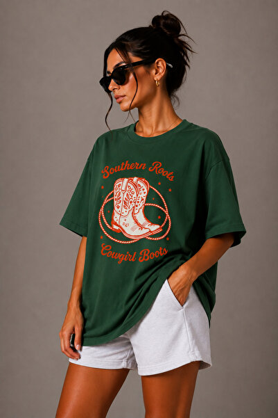 FECCY Premium Southern Printed Hunter Theme Unisex Oversize Women's T-Shirt M...
