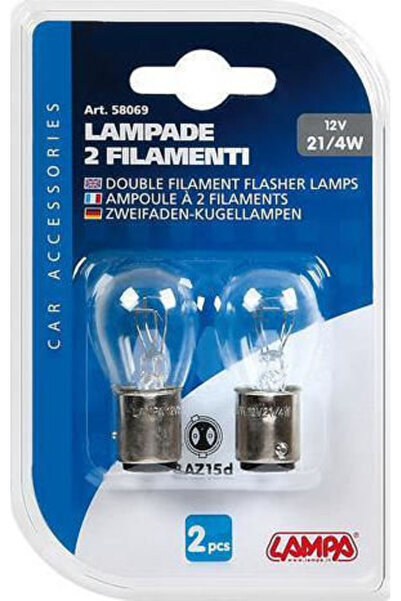 Lampa Λάμπες Αυτοκινήτου Διπλού Νήματος P21/4W 12V 21W 2 τεμάχια