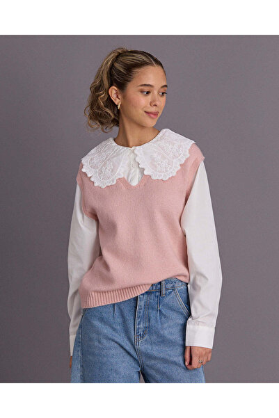 REDTAG Senior Girls Pink Twofer Pullover