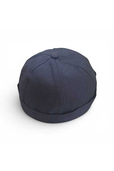 eleven market Keten Yazlık Siayah Docker Şapka Sipersiz Cap Takke Hiphop Şapka