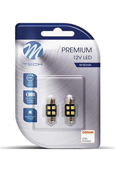 M-TECH Λάμπες Αυτοκινήτου & Μοτοσικλέτας C10W Can Bus Festoon Premium 4 SMD 2...