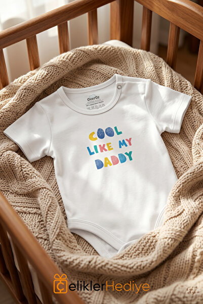 ÇELİKLER HEDİYE بدلة أطفال مطبوعة من Cool Like My Daddy مصنوعة من القطن بنسبة...