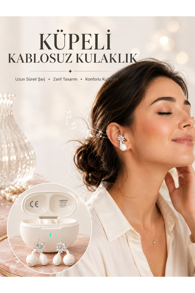 UCUZTEKNO NOVENTO Küpeli Kablosuz Kulaklık Yeni Nesil Bluetooth Teknolojisi