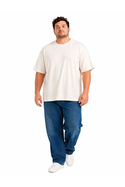 Espina Premium Men's Basic Oversize Large Size Short Sleeve T-Shirt