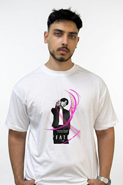 Anetos V Bts_2 Design Printed Oversize White T-Shirt