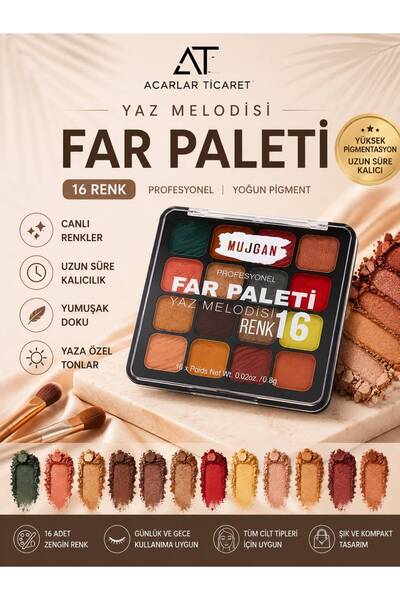 Acarlar Ticaret Yaz Melodisi 16 Renk Far Paleti