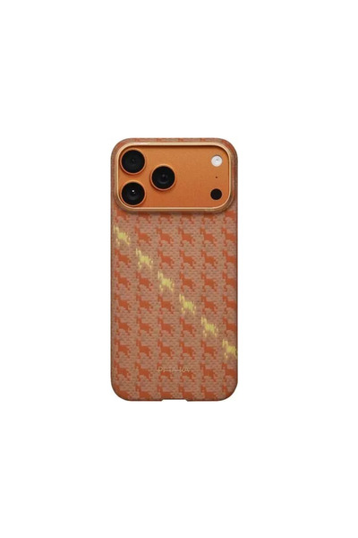PITAKA Husă Happiness Rides Edge pentru iPhone 17 Pro, Portocalie