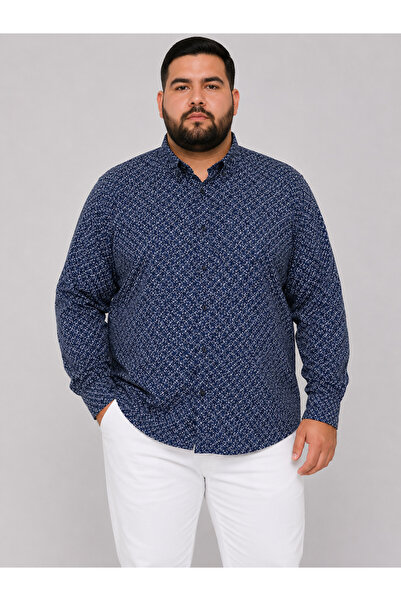 ANNEX Large Size Cotton Long Sleeve Men's Shirt