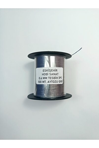 Eskişehir hobi sanat 0.6 mm 100 Meters Polyester Cord Aytozu Gray Color Polye...