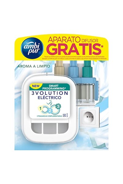 Ambi Pur Set odorizant de cameră + 1 rezervă de parfum, 3Volution, Clean, 20 ml