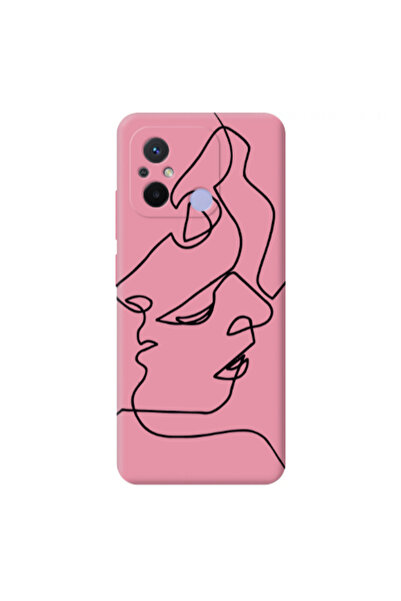 Other Xiaomi Redmi 12C intertwined Pink Colored Silicone TPU Θήκη