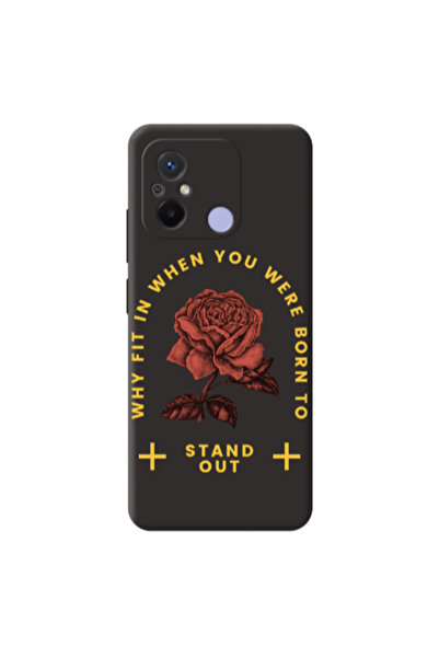 Other Xiaomi Redmi 12C Stand out Black Colored Silicone TPU Θήκη