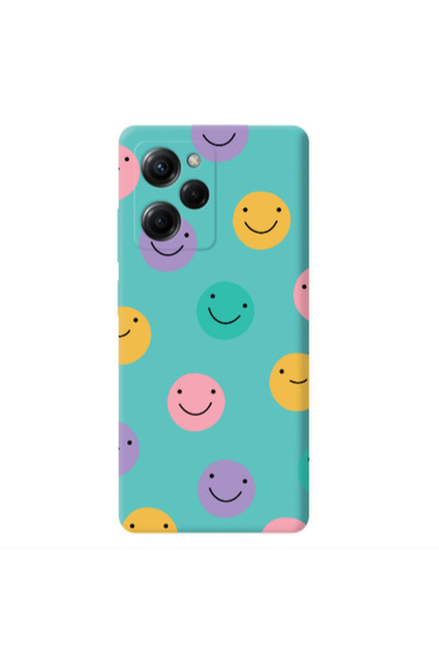 Other Xiaomi Poco X5 Pro Colorful smiles Turquoise Colored Silicone TPU Θήκη