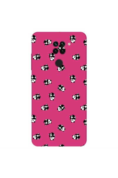 Other Xiaomi Redmi Note 9 Small Pandas Fuchsia Colored Silicone TPU Θήκη
