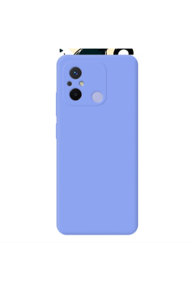 Other Xiaomi Redmi 12C Black Cat Light Purple Colored Silicone TPU Θήκη