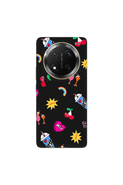 Other Honor Magic 7 Lite glam time Black Colored Silicone TPU Θήκη