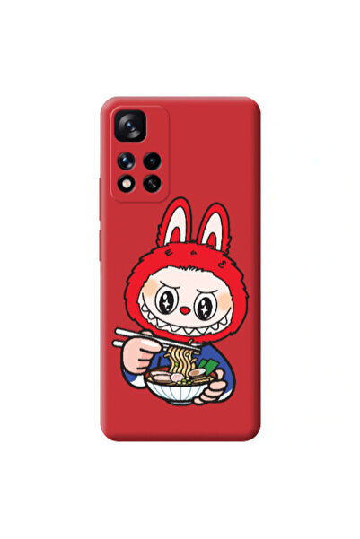 Other Xiaomi Redmi Note 11 Pro 5G Labubu 1 Red Colored Silicone TPU Θήκη