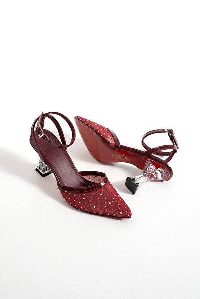 Roshin Shoes New Season Stiletto Women's Heeled Shoes with Stone Mesh, Heel H...