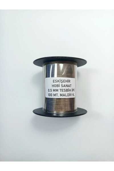 Eskişehir hobi sanat 0.5 mm 100 Meters Polyester Cord Maldiv Brown Color Poly...