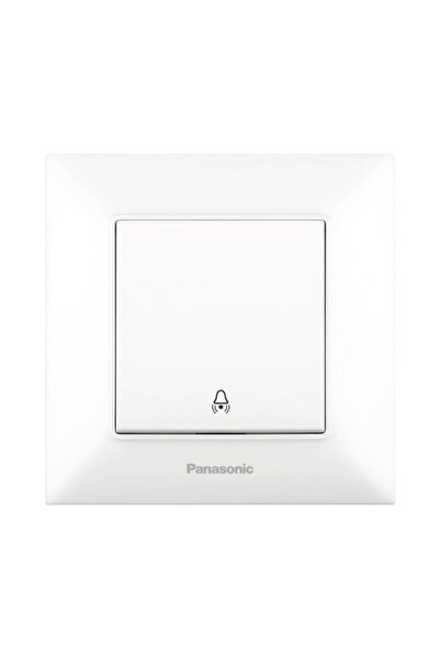 OEM Buton cu revenire Panasonic Arkedia Slim, simbol sonerie, alb, incl. ramă
