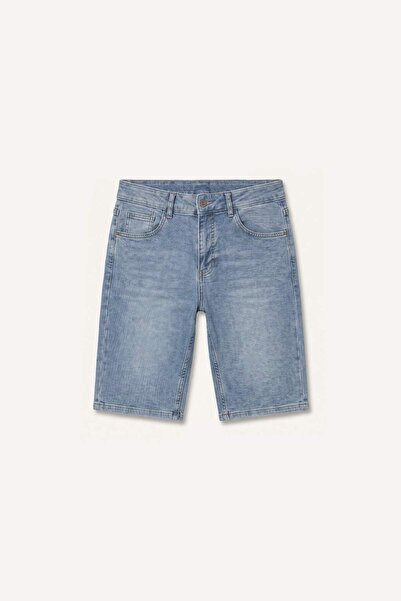 DeFacto Slim Fit Light Blue Bermuda Shorts I1962Ax26Hs