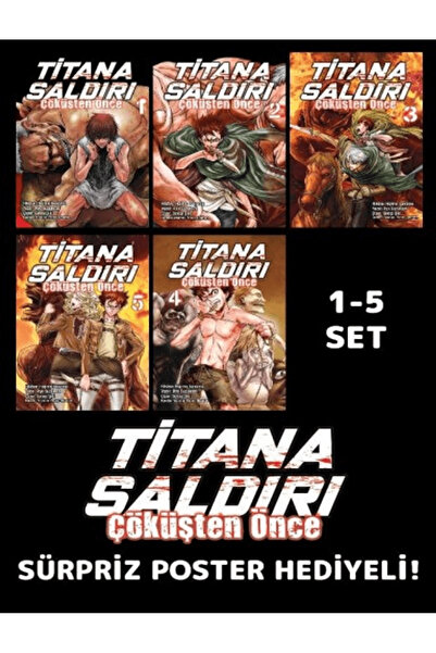 Komikşeyler Yayıncılık Titana Saldırı - Çöküşten Önce 1-5 Poster Hediyeli Man...