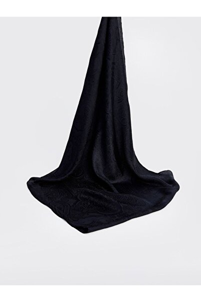 LC Waikiki Lcw Modest Navy Blue Jacquard Women's Shawl
