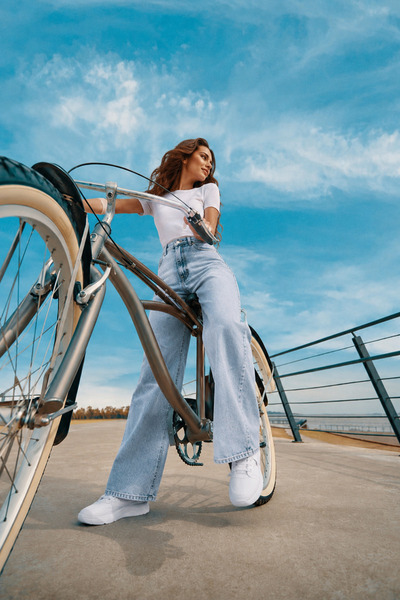 Denvy Denim Kadın Açık Mavi Kar Yıkama Straight Fit Jean