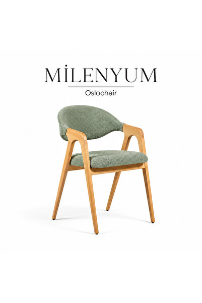Oslo MİLENYUM SANDALYE NATÜREL AHŞAP HAKİ DÖŞEME 1 SINIF KALİTELİ MALZEME PRE...