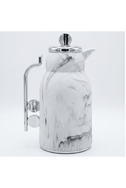 AKDC White & Grey Marble Elegance Vacuum Flask 1 Litre