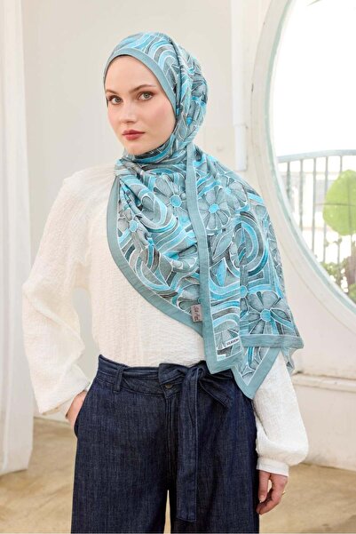 Silk Home Mayda Şal Ist 81002 - 16 Ice Blue Abstract Pattern