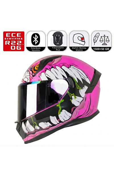MTS M910 Layd Horus Motosiklet Kaskı Güneş Vizörlü Full Face Kask