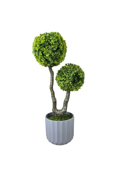 OEM Copac Decorativ Artificial Gri Verde 56 cm