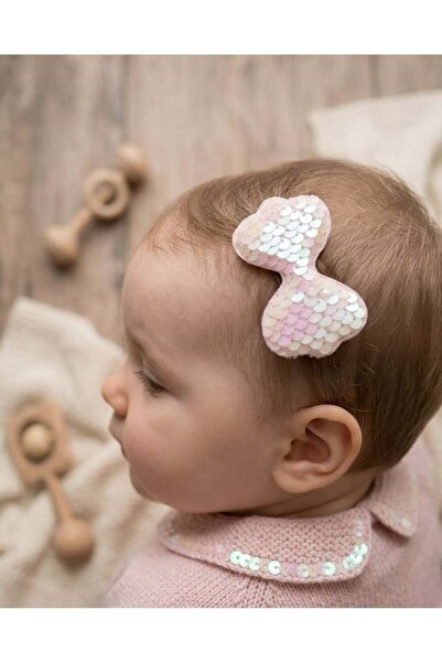 Toka Delisi Stylish and Shiny Sequined Bow Figure Light Pink Hairless Baby Cl...