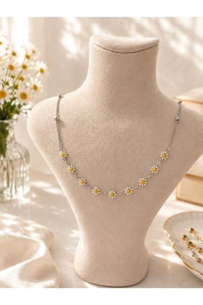 Lilith Takı 🌼   Elegant Necklace with Daisy Detail |   Minimal Daily Use Wom...
