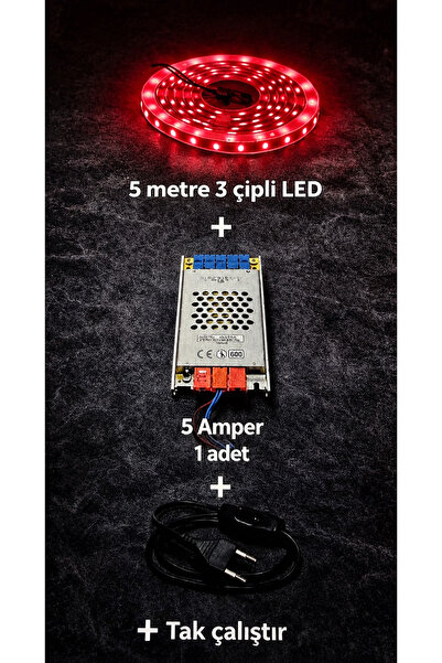 LUMIXA ENERJİ Mutfak Dolabı Tezgah Üstü Ve Ev Dekarasyon Için 5 Metre Şerit L...
