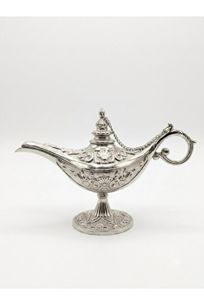 ZARORA Aladdin Genie Magic Lamp, Antique Style, Intricate Engraved Floral Des...